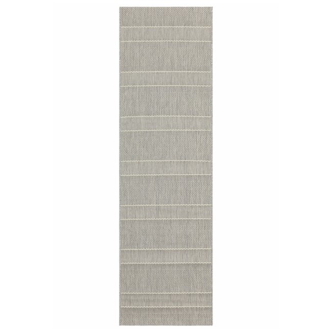 Natural Stripe Indoor/Outdoor Runner Rug, beige, SO'HOME
