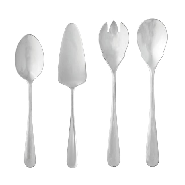 Couvers de service 4 pièces LUMI Couleur inox - polished <span itemprop=