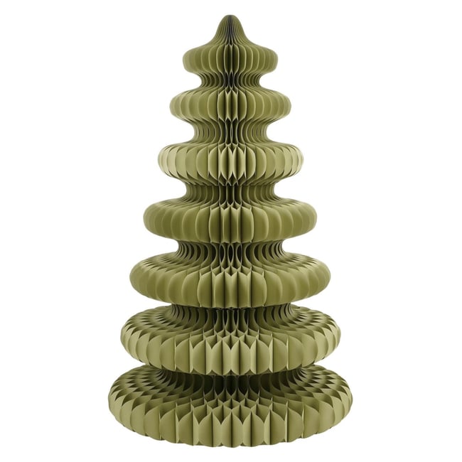 Sapin de Noël décoratif en papier H212 cm YARRAH Couleur vert <span itemprop=