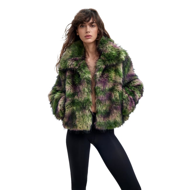 Manteau Lacroix vert <span itemprop=