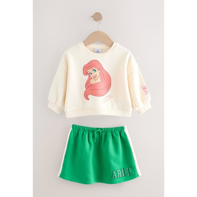 Ensemble sweat et jupe disney ariel vert <span itemprop=
