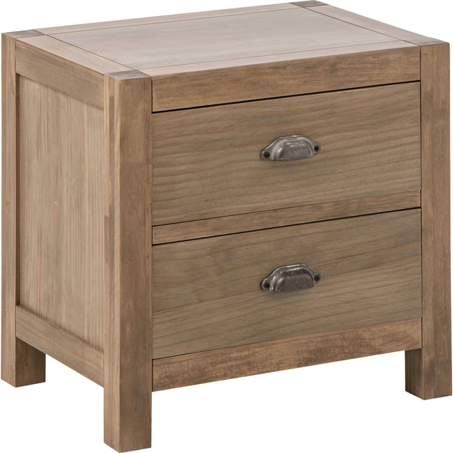 Table de chevet en bois de pin Couleur naturel <span itemprop=