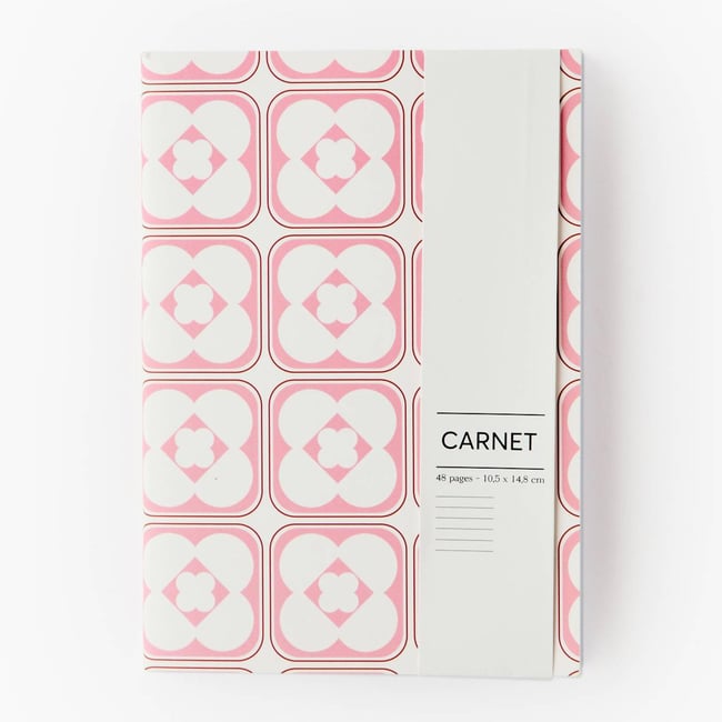 Carnet A6, 48 pages pink <span itemprop=