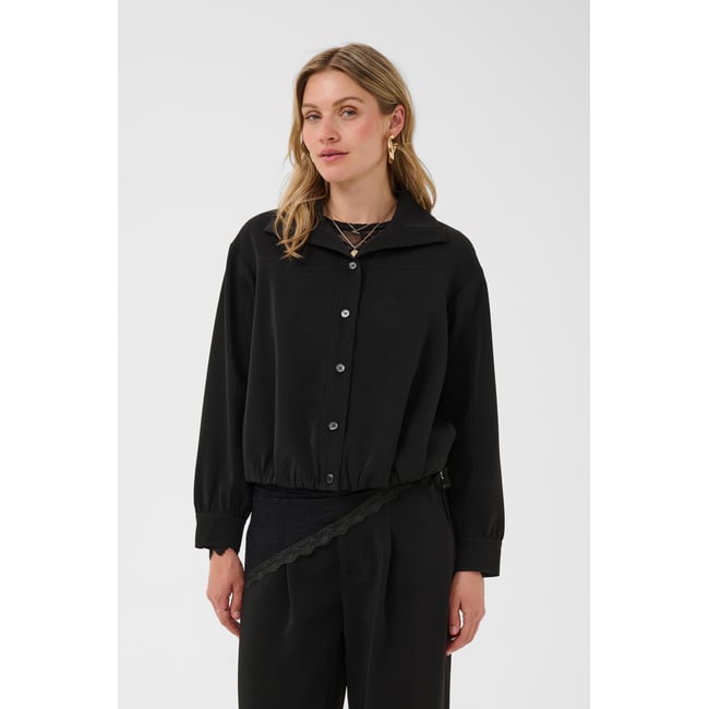 Chemise à manches longues noir pitch black <span itemprop=
