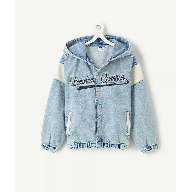 Veste à capuche en denim denim <span itemprop=