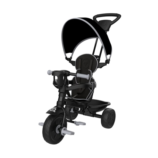 Tricycle enfant évolutif 4 en 1 DELUXE noir - gris <span itemprop=