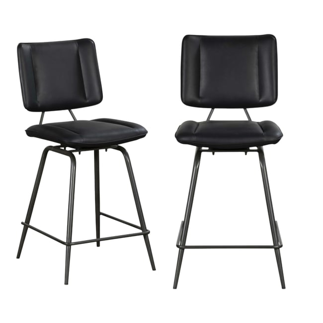 Chaise de bar moderne OKA (lot de 2) Couleur noir <span itemprop=