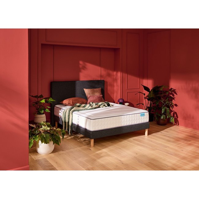 Matelas 580 ressorts ensachés 5 zones, Beauty Bed Couleur blanc <span itemprop=
