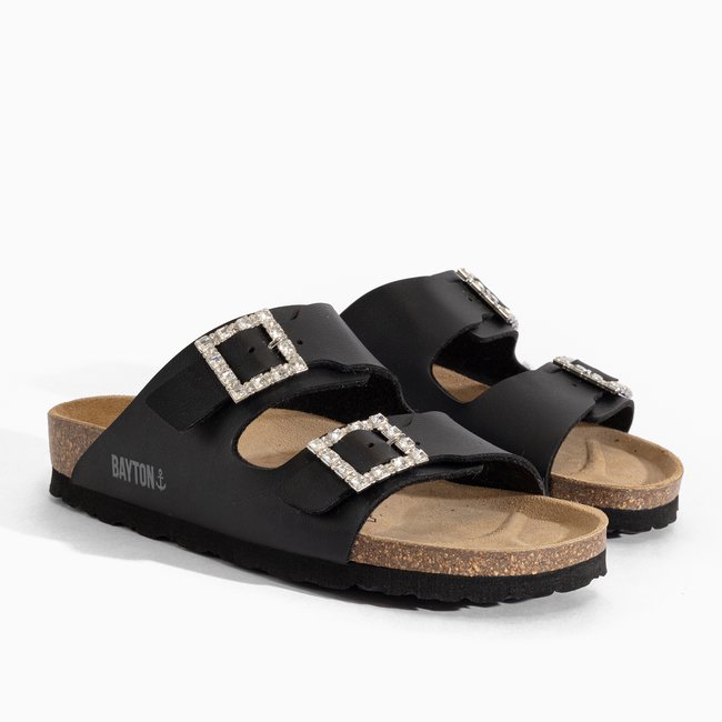 Sandales STRASS ATLAS pour femme black <span itemprop=