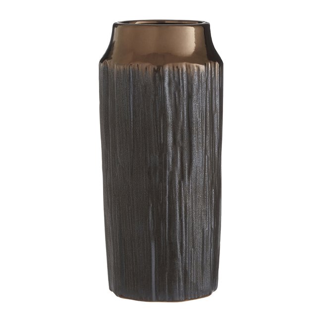 32cm Brown Textured Ceramic Vase, multi-coloured, SO'HOME