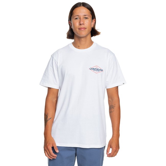 Small Logo T-Shirt with Crew Neck and Short Sleeves - QUIKSILVER