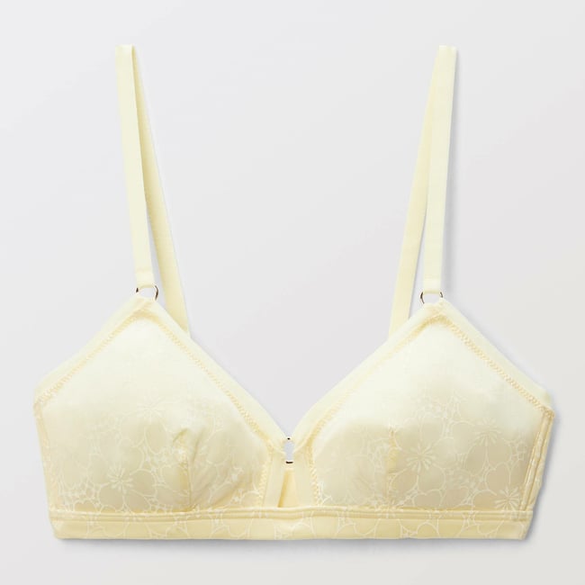 Soutien-gorge triangle FLORA en microfibre imprimée limoncello <span itemprop=