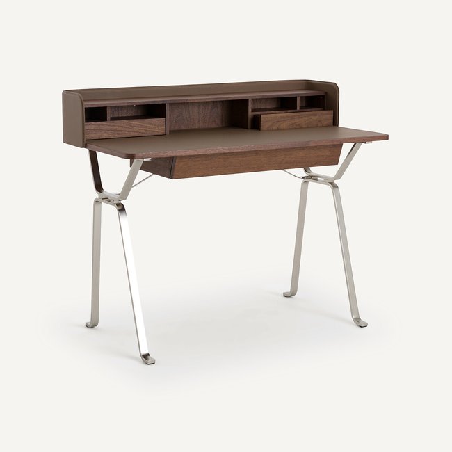 Bureau secrétaire plaqué noyer, Nelsen Couleur noyer <span itemprop=