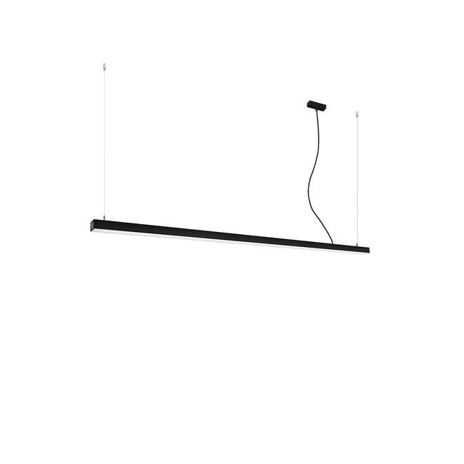 Suspension Aluminium Noir LED 1 Pinne Couleur noir <span itemprop=