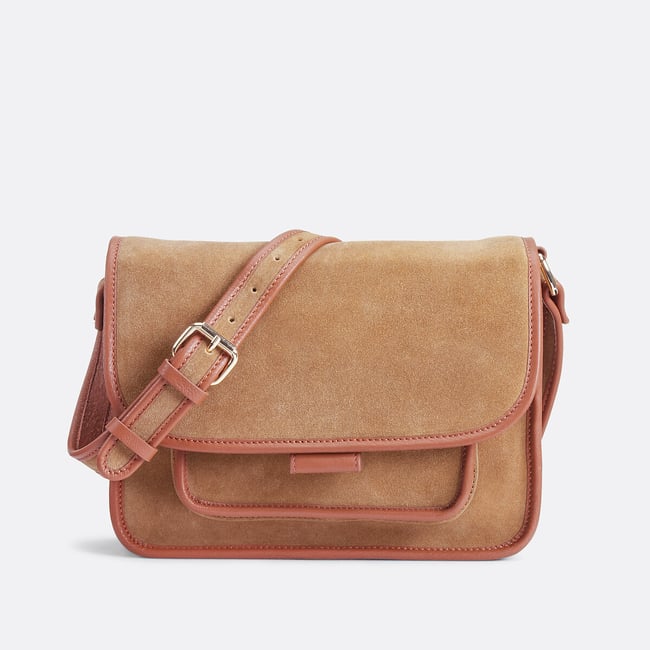 Signatures Felicie Dual Fabric Leather Messenger Bag - LA REDOUTE COLLECTIONS
