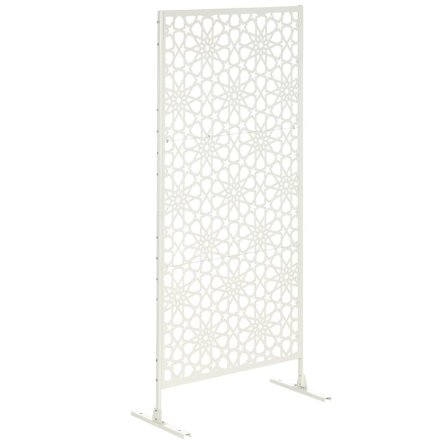 Pare-vue d'extérieur Acier Blanc blanc <span itemprop=