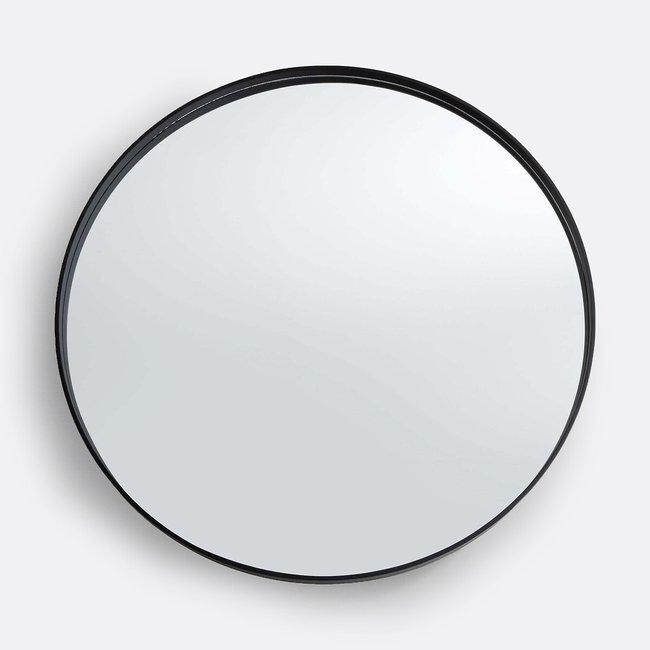 Zwarte ronde spiegel Ø100 cm, Alaria <span itemprop=