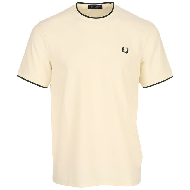 T-shirt TRIM DETAIL CREPE PIQUE TSHIRT - FRED PERRY