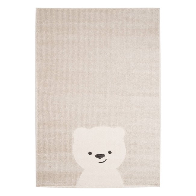 Tapis intérieur enfant beige crème petit ourson ELLIOT - SWEEEK