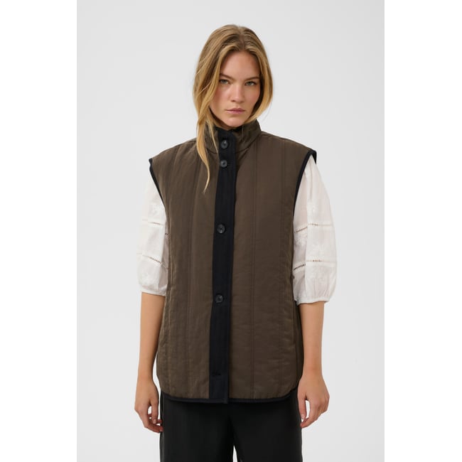Veste d'extérieur marron animalier chocolate brown <span itemprop=