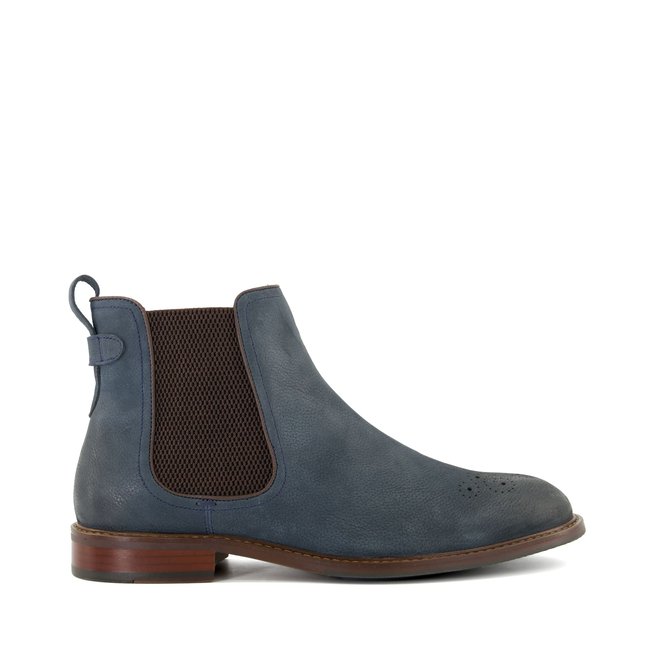 Bottines Chelsea élastiquées - CLICKER bleu nubuck <span itemprop=