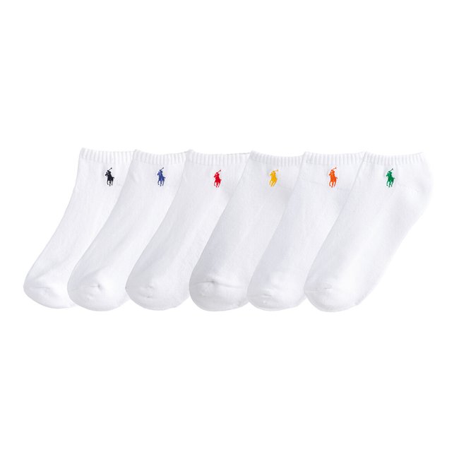 Pack of 6 Pairs of Socks, white, POLO RALPH LAUREN