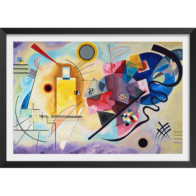 Poster Jaune, rouge en bleu par Wassily Kandinsky - HEXOA