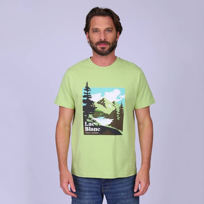 T-shirt Lac Blanc vert clair <span itemprop=