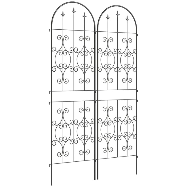 Arbor de jardin Métal Noir noir <span itemprop=