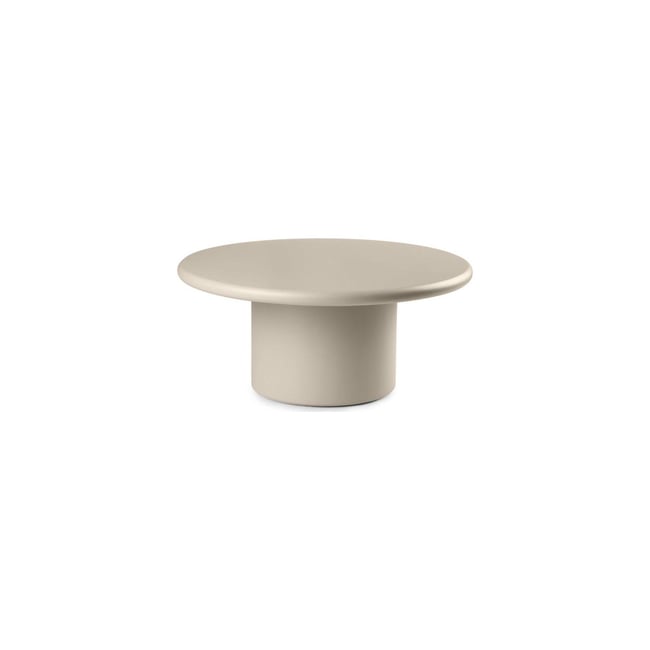 Table basse ronde collection ARDO en bois Couleur beige foncé mat <span itemprop=
