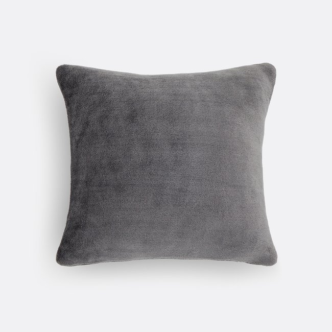 Housse de coussin polaire 40x40 cm, Maxine anthracite <span itemprop=