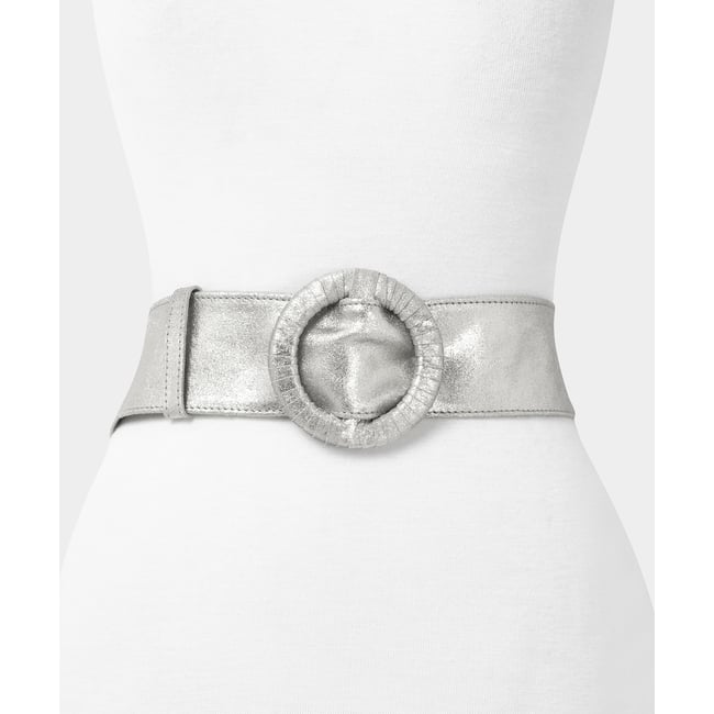 Ceinture Taille Glamour Rétro Métallique argent <span itemprop=
