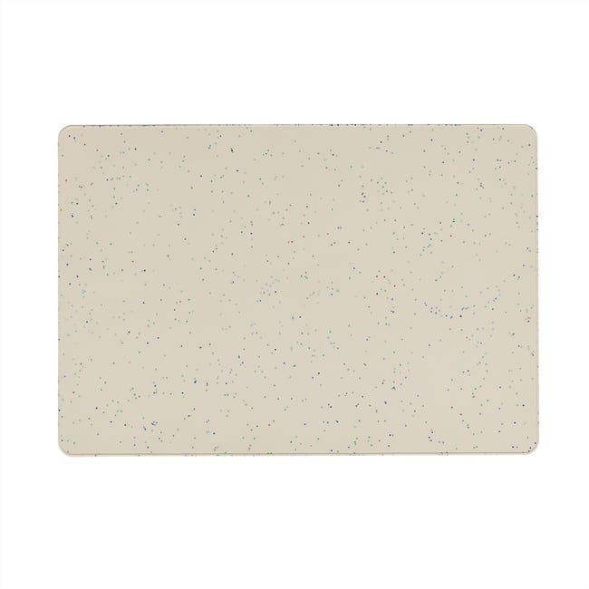 Sets de table en silicone à pois beige <span itemprop=