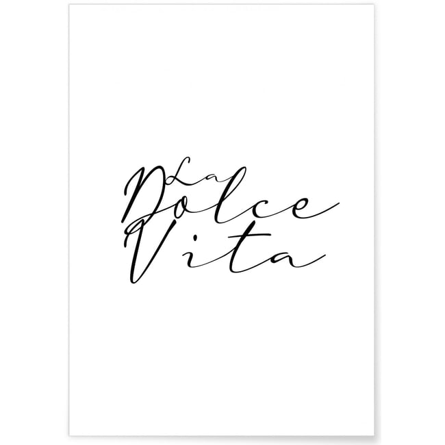 Affiche Dolce Vita Couleur blanc <span itemprop=