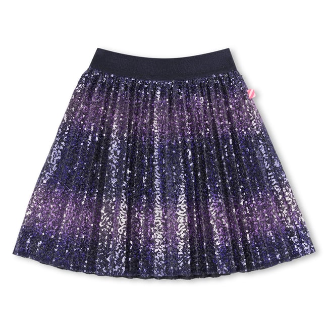 Jupe plissée indigo blue <span itemprop=