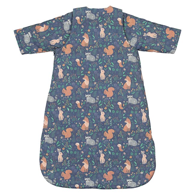 In the woods velvet sleep suit with detachable sleeves printed La Redoute Interieurs La Redoute