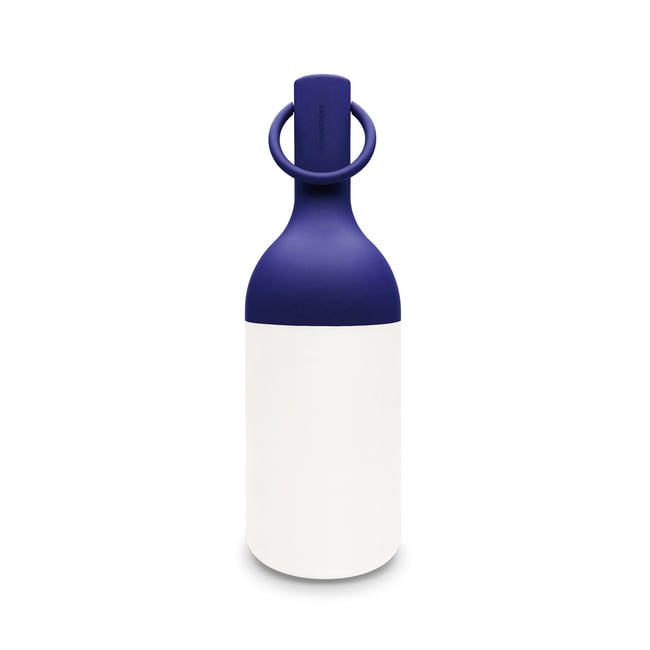 Petite lampe nomade en plastique - ELO Couleur blanc et bleu <span itemprop=