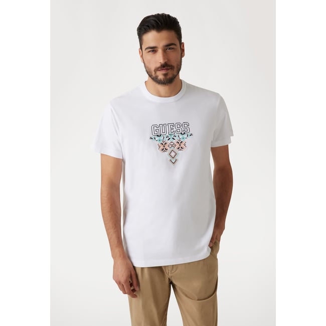 T-Shirt Logo Coupe Classique blanc <span itemprop=