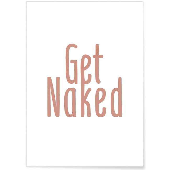 Affiche Get Naked Couleur blanc <span itemprop=