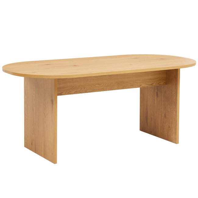 Table à manger 8 personnes, BERTILLE Couleur bois <span itemprop=