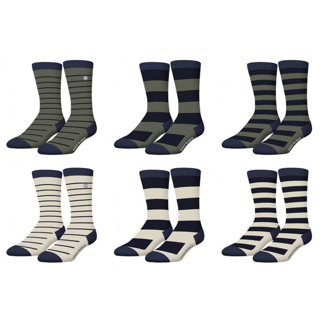 Lot De 6 Chaussettes De Ville gris/bleu/noir/beige <span itemprop=