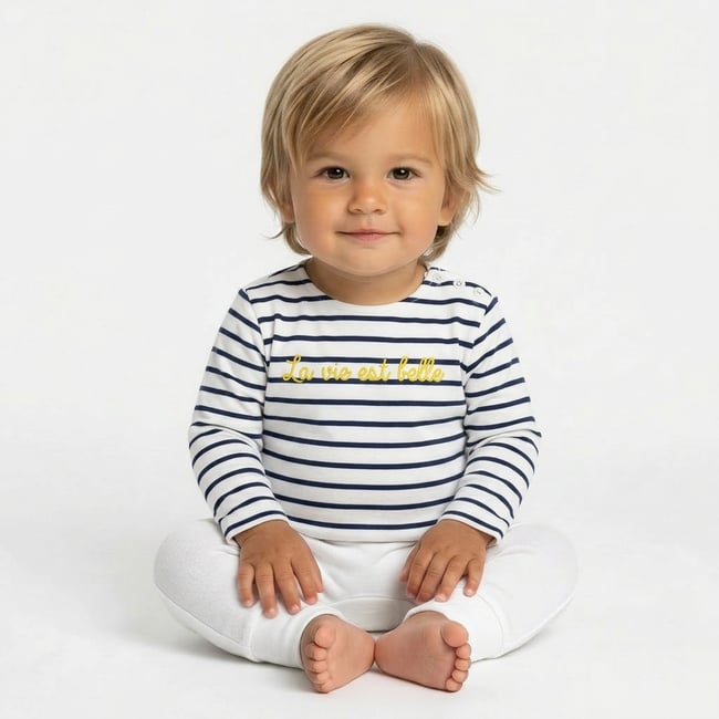 T-shirt bébé - Très bon état bleu <span itemprop=
