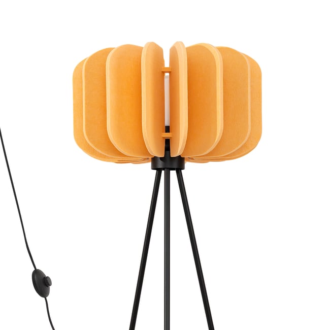 Lampadaire Feutre Jaune E27 1 Mula Couleur jaune <span itemprop=