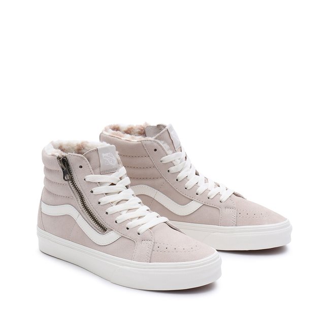 Sk8 hi high top trainers in leather beige Vans La Redoute