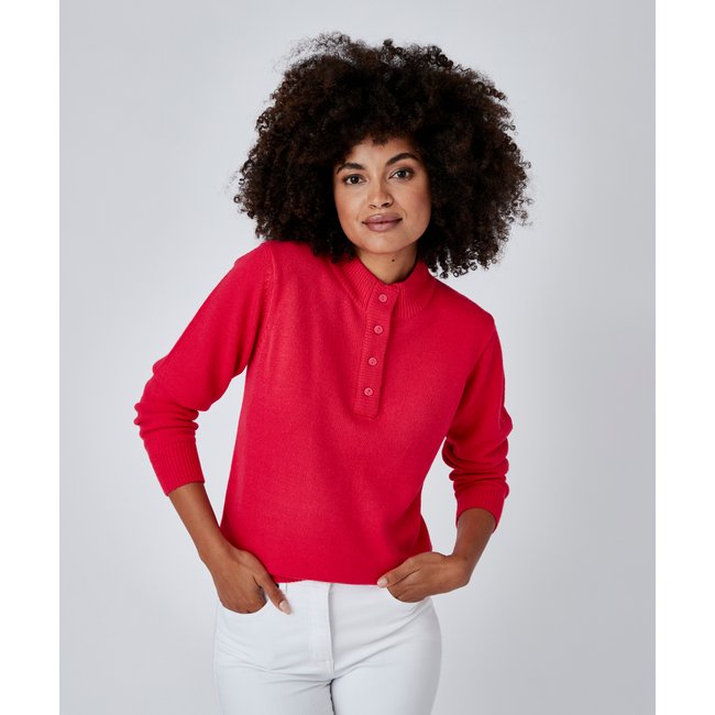Pull col montant boutonné - DAMART