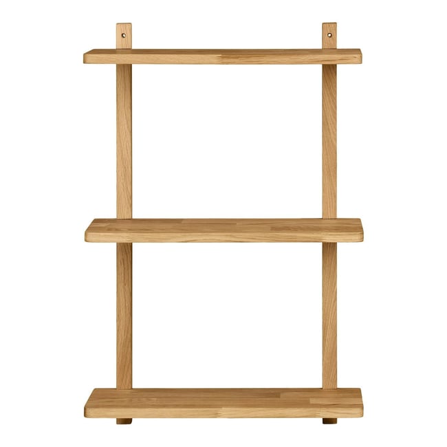 Etagère murale en chêne 3 plateaux 75 cm VARDE Couleur bois naturel <span itemprop=