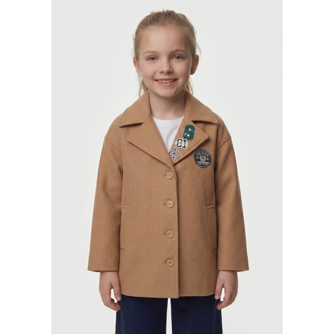 Manteau Avec Logo Patch marron <span itemprop=