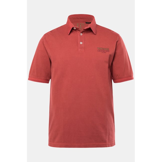 Polo style vintage. Manches courtes rouge brique <span itemprop=