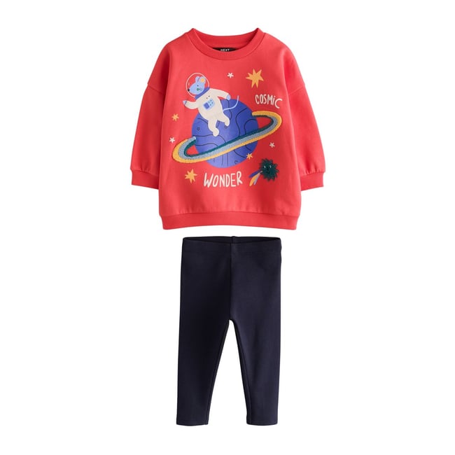 Ensemble sweat et legging, 2 pièces rouge <span itemprop=