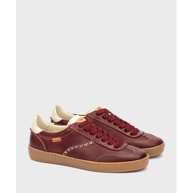 Baskets en cuir Lanzarote  brique <span itemprop=